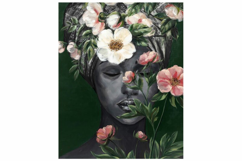 Thinking Black Lady Portrait