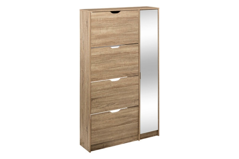 Shoe Cabinet Mirrored