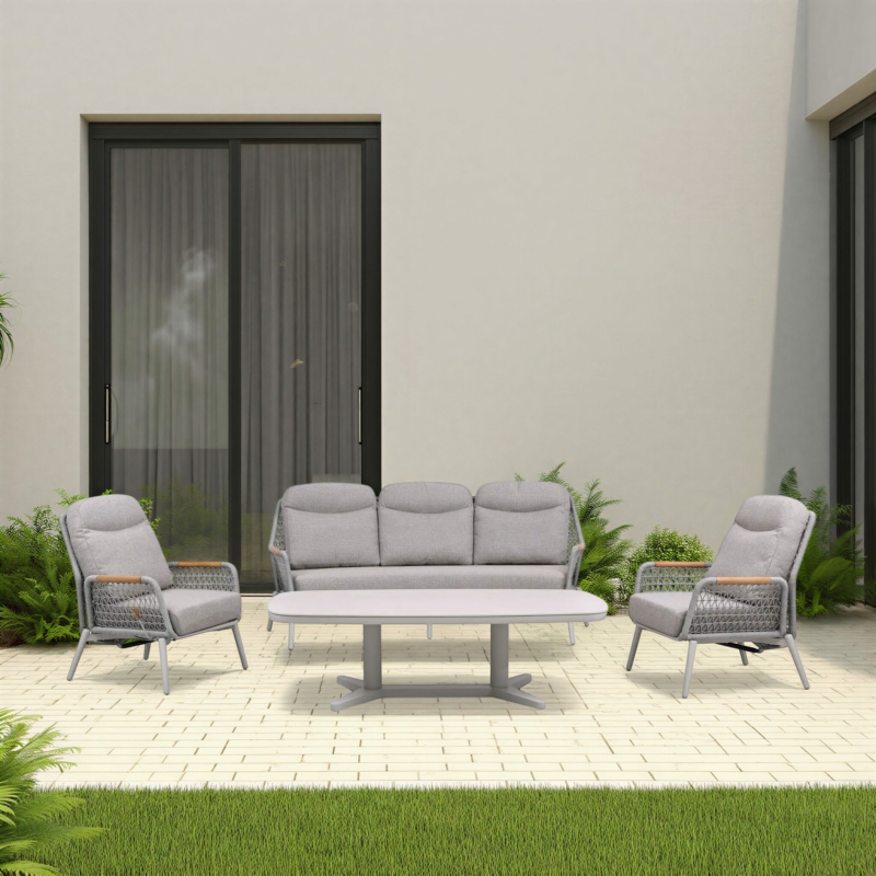 Outdoor Lounge Set Cream