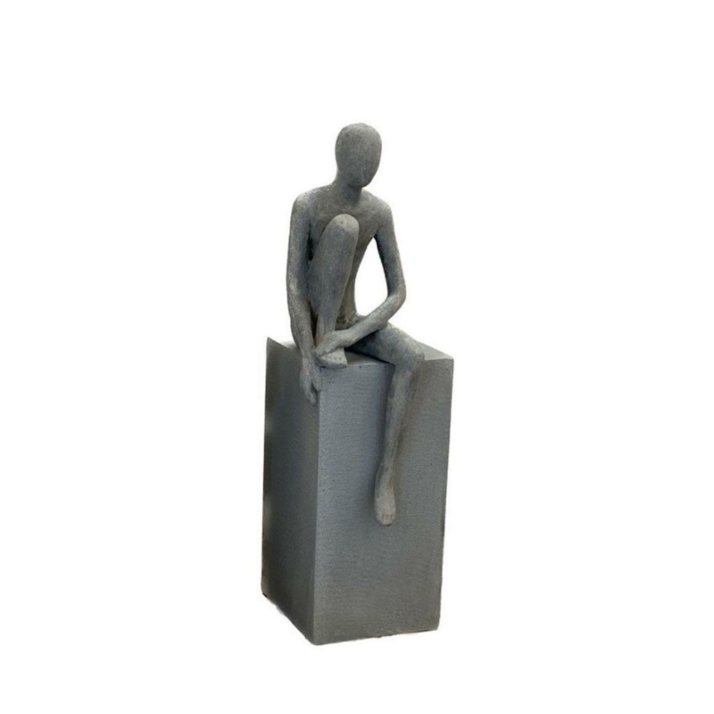 Sitting Man Deco Figure