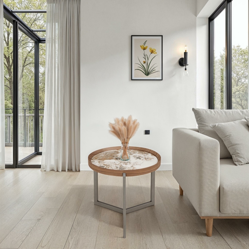 Ceramic Top Side Table