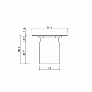Travertine Side Table