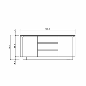 Buffet Travertine Taupe Oak