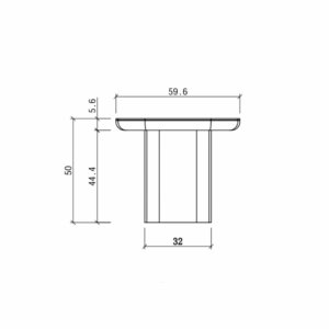 Travertine Brown Side Table