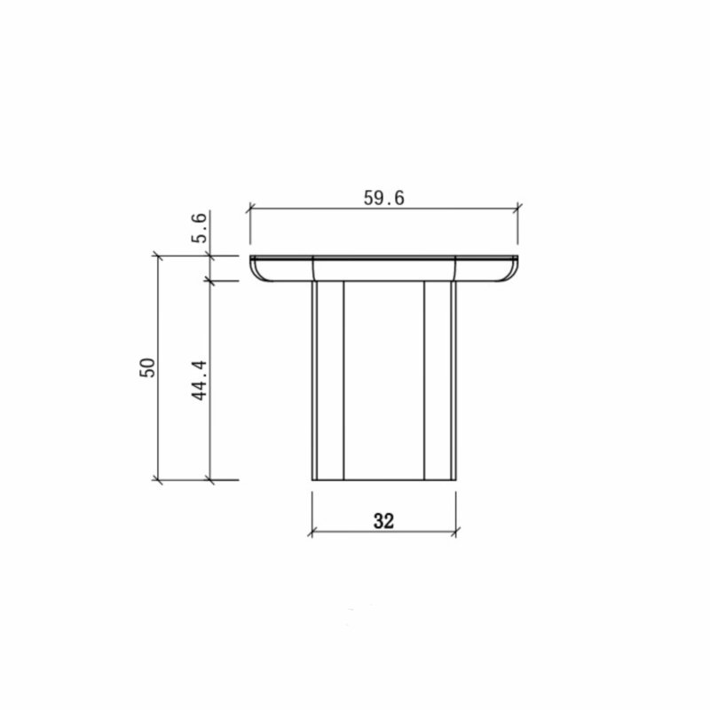 Travertine Brown Side Table