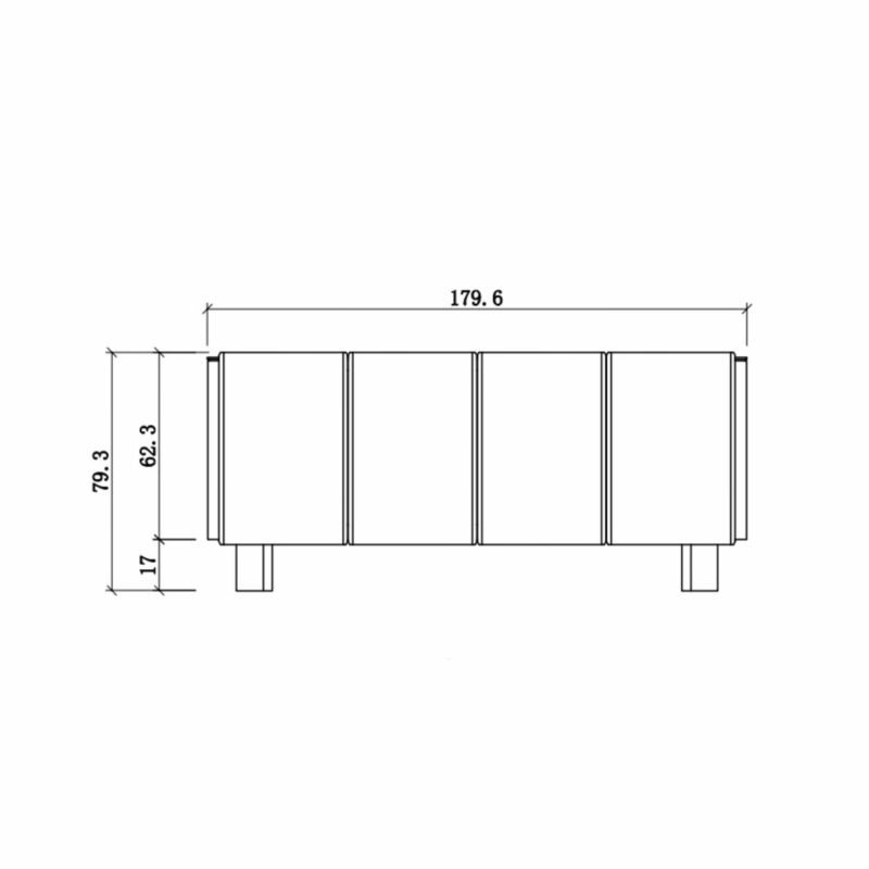Buffet Travertine Brown Oak