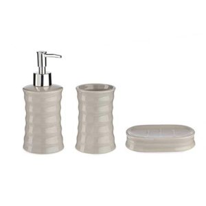 Grey Bamboo Bath Set