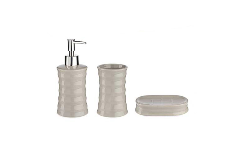 Grey Bamboo Bath Set
