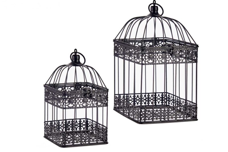 Black Metal Cages Set