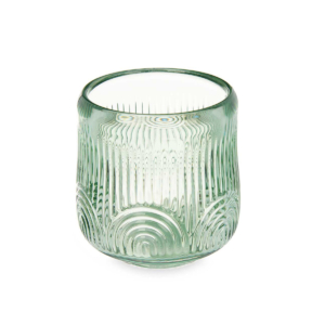Candleholder Candle Green Stripe