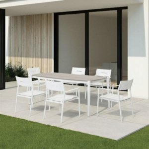 Outdoor Dining Set White