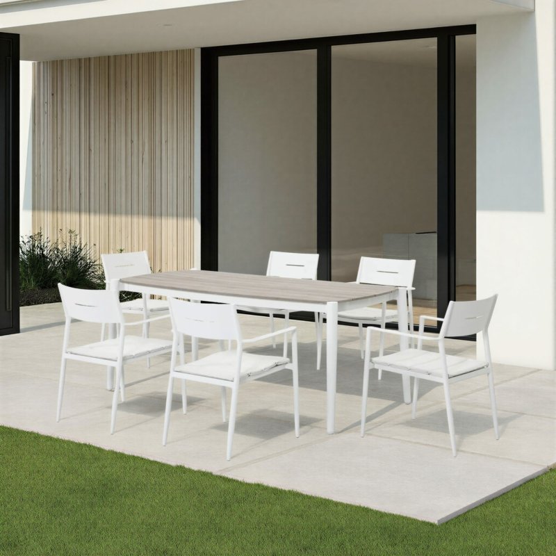 Outdoor Dining Set White