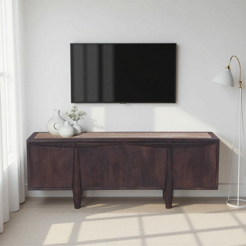 Tv Stand Wood Marble