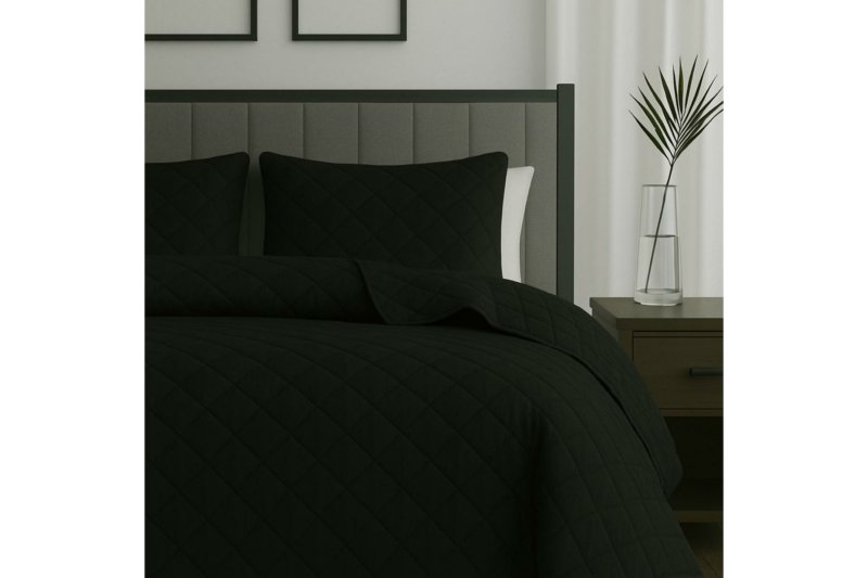 Bedspread Black 220x240