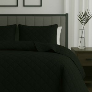 Bedspread Black 260x240