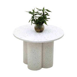 SIDE TABLE WHITE TERRAZZO+IRON