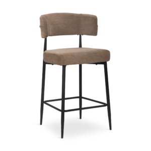 BAR STOOL BROWN Fb+black LEGS