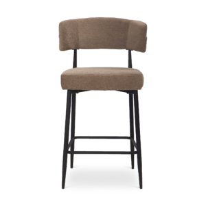 BAR STOOL BROWN Fb+black LEGS