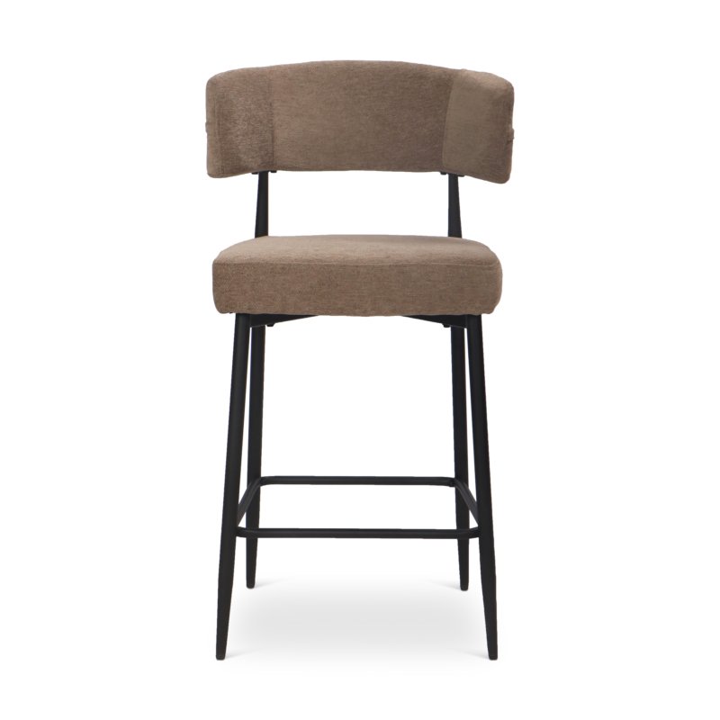 BAR STOOL BROWN Fb+black LEGS