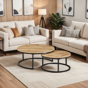 Oak Coffee Table Set