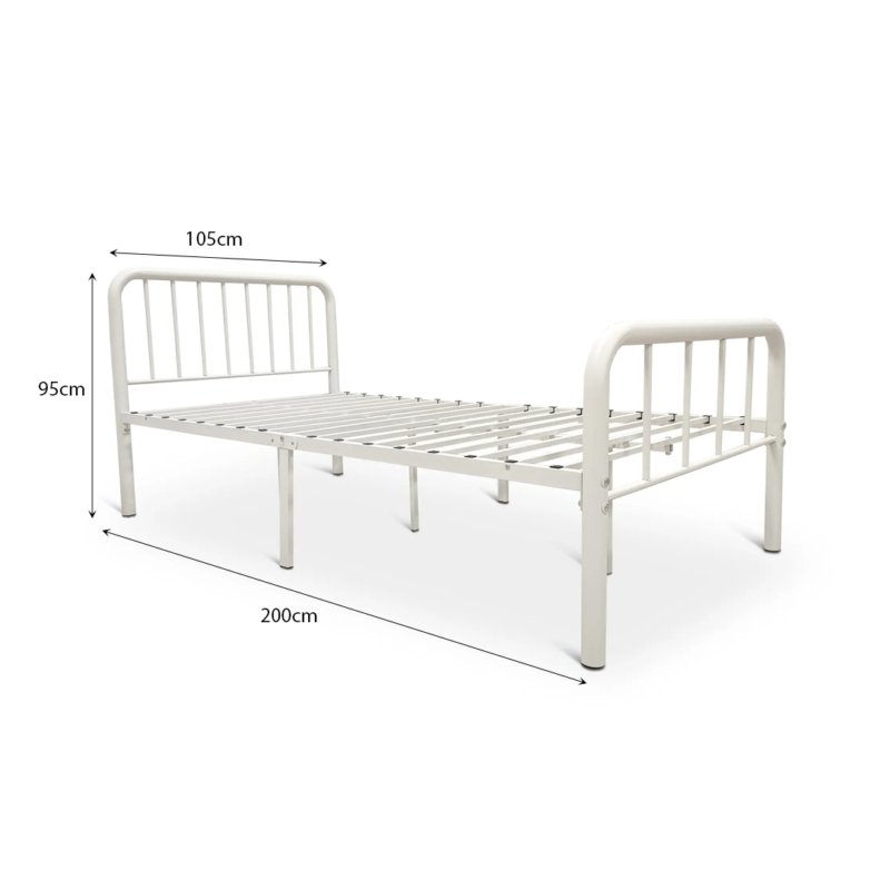 Silvina Bed 3.5ft White