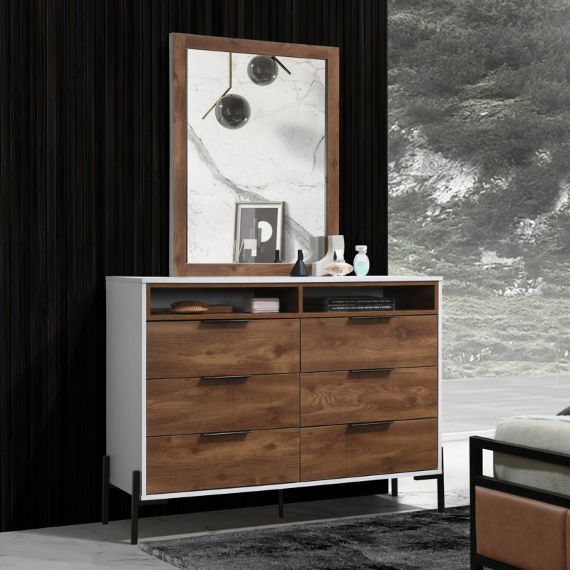 Dresser 6-drawer Mirror