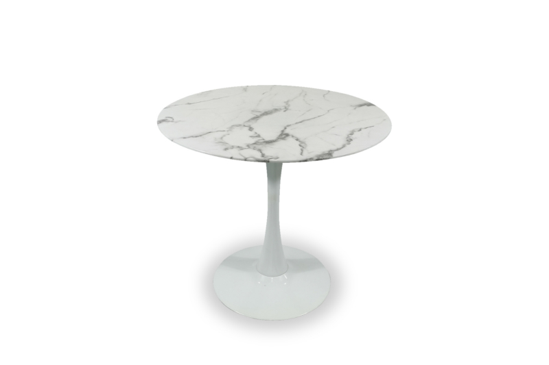 DINING TABLE WHT MRBL WHT