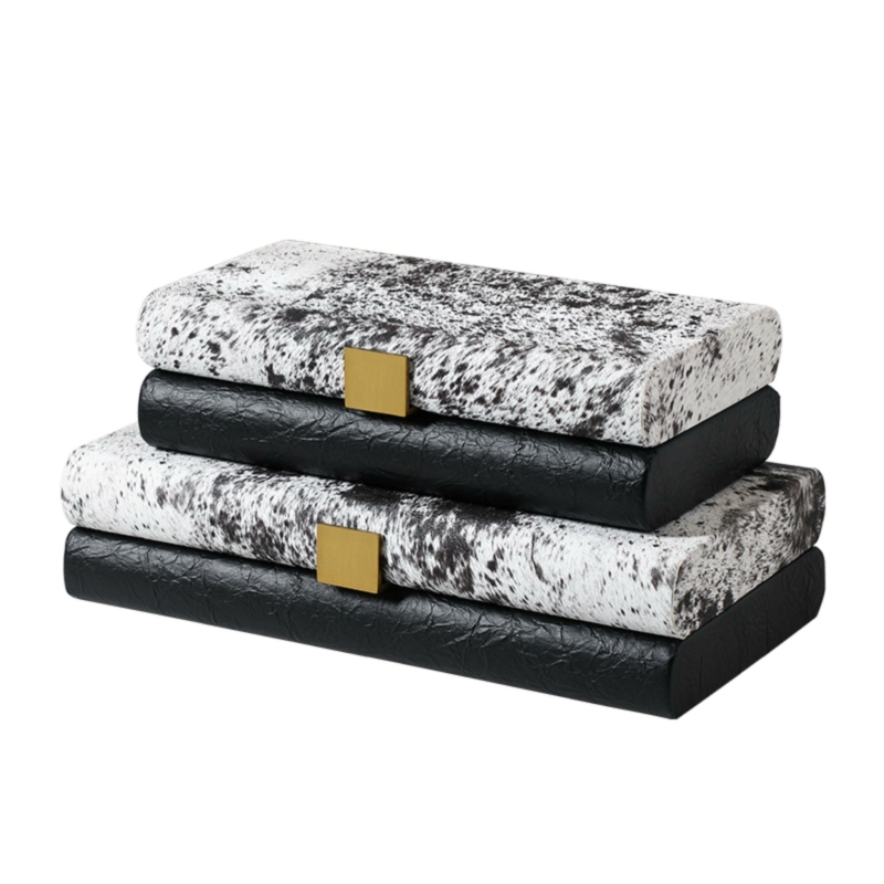 Black Wool Pattern Box