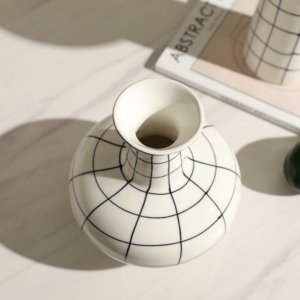 Hand-painted Grid Vase A