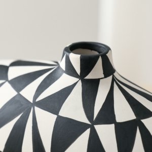 Triangular Hand-painted Vase A