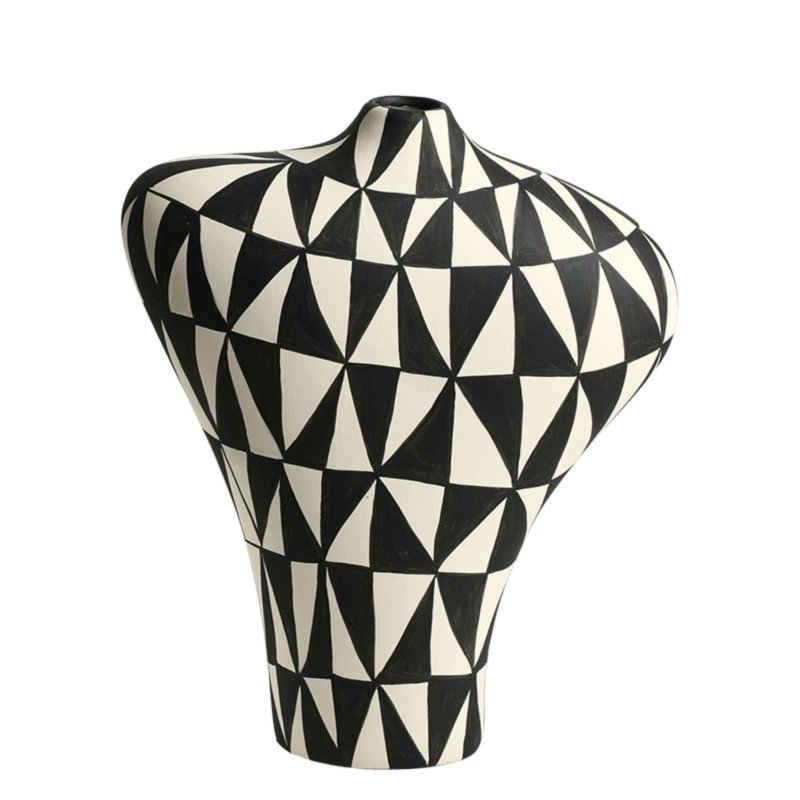 Triangular Hand-painted Vase A