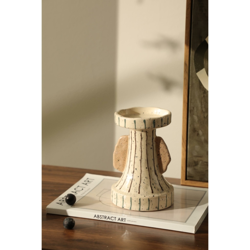 Ceramic Double Ear Candle Holder