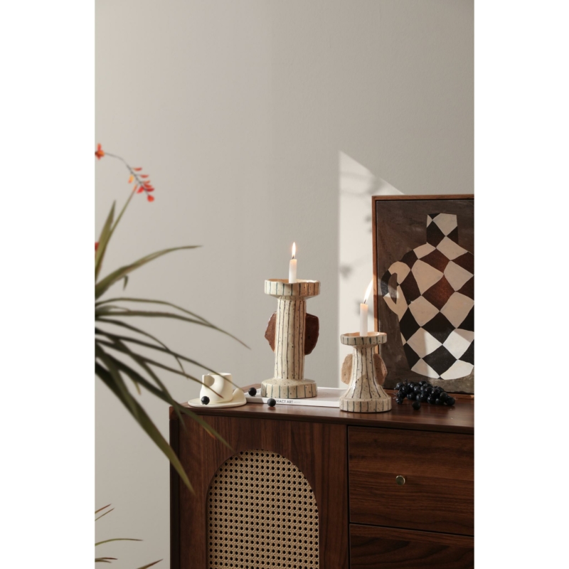 Ceramic Double Ear Candle Holder