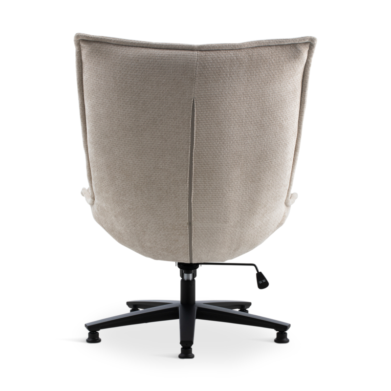 Armchair Swivel Beige & Black