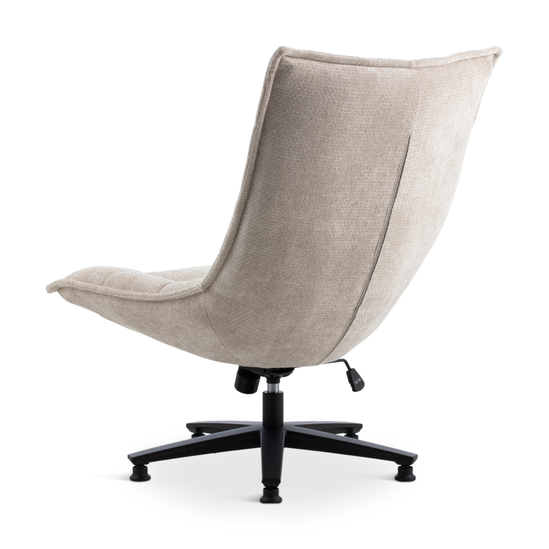 Armchair Swivel Beige & Black