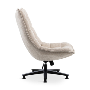 Armchair Swivel Beige & Black