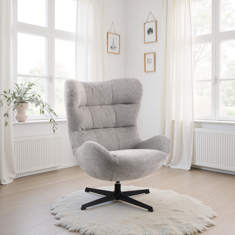 Armchair Swivel Grey