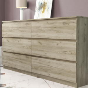 Dresser 6-drawer Grey Oak