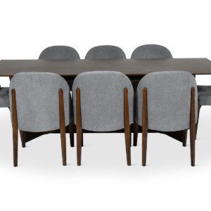 DINING SET 1+8 WALNUT LUCA