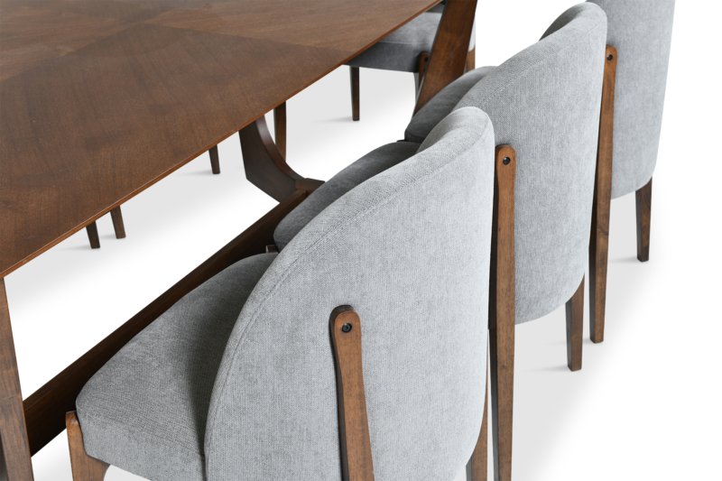 DINING SET 1+8 WALNUT LUCA