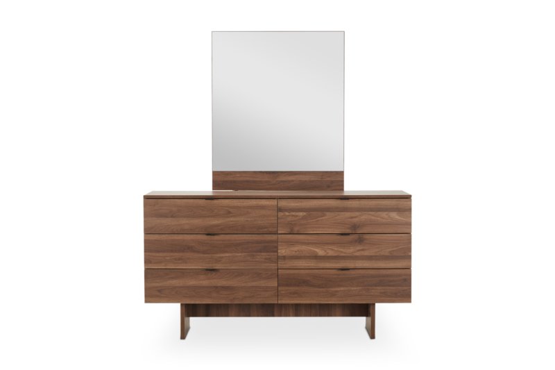 Dresser And Mirror Walnut