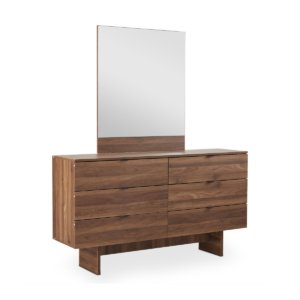 Dresser And Mirror Walnut