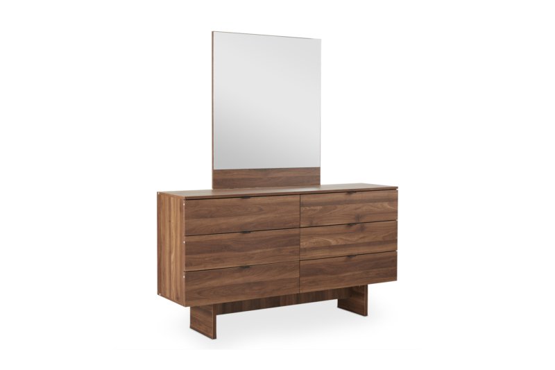 Dresser And Mirror Walnut