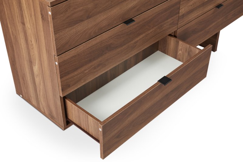 Dresser And Mirror Walnut