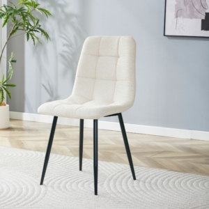 DINING CHAIR Beige Upholstery