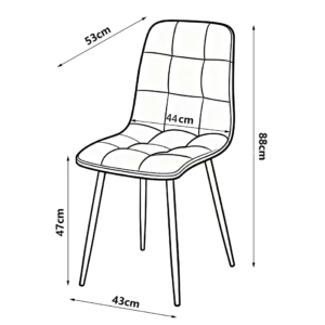 DINING CHAIR Beige Upholstery