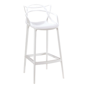 Plastic Bar Stool White W-02