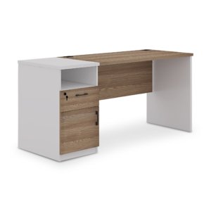 Office Desk Walnut White