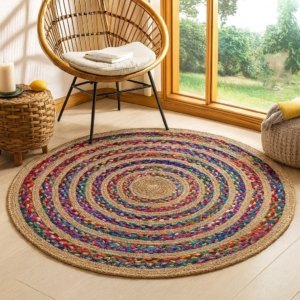 Rug Round Rustic