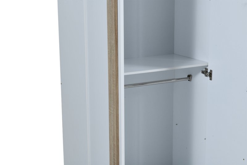 Wardrobe 3door Oak White